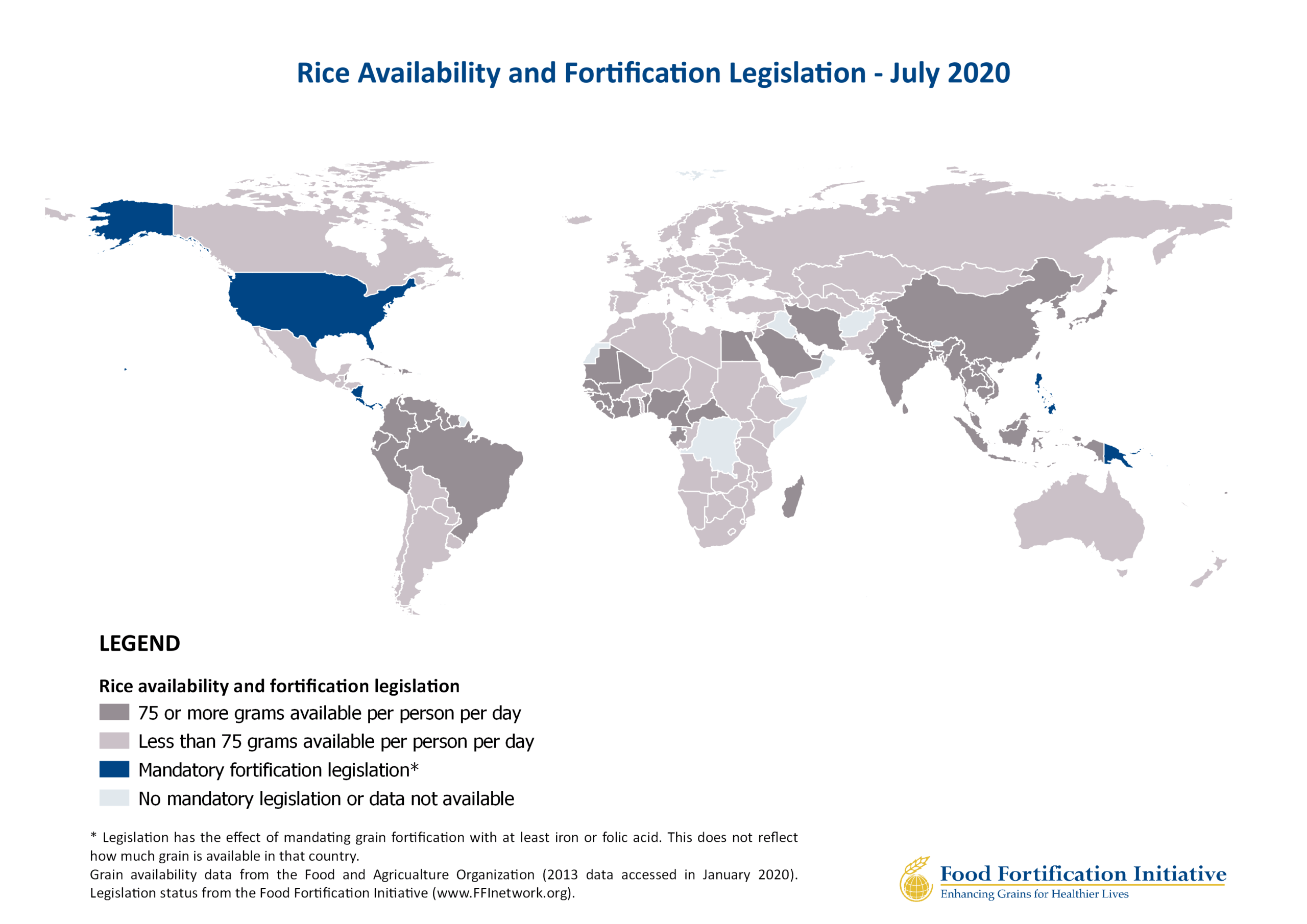 Global Progress Map of Rice Fortification Legislation